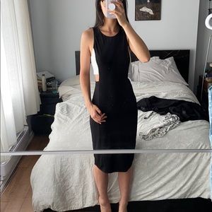 Black midi Zara cutout dress